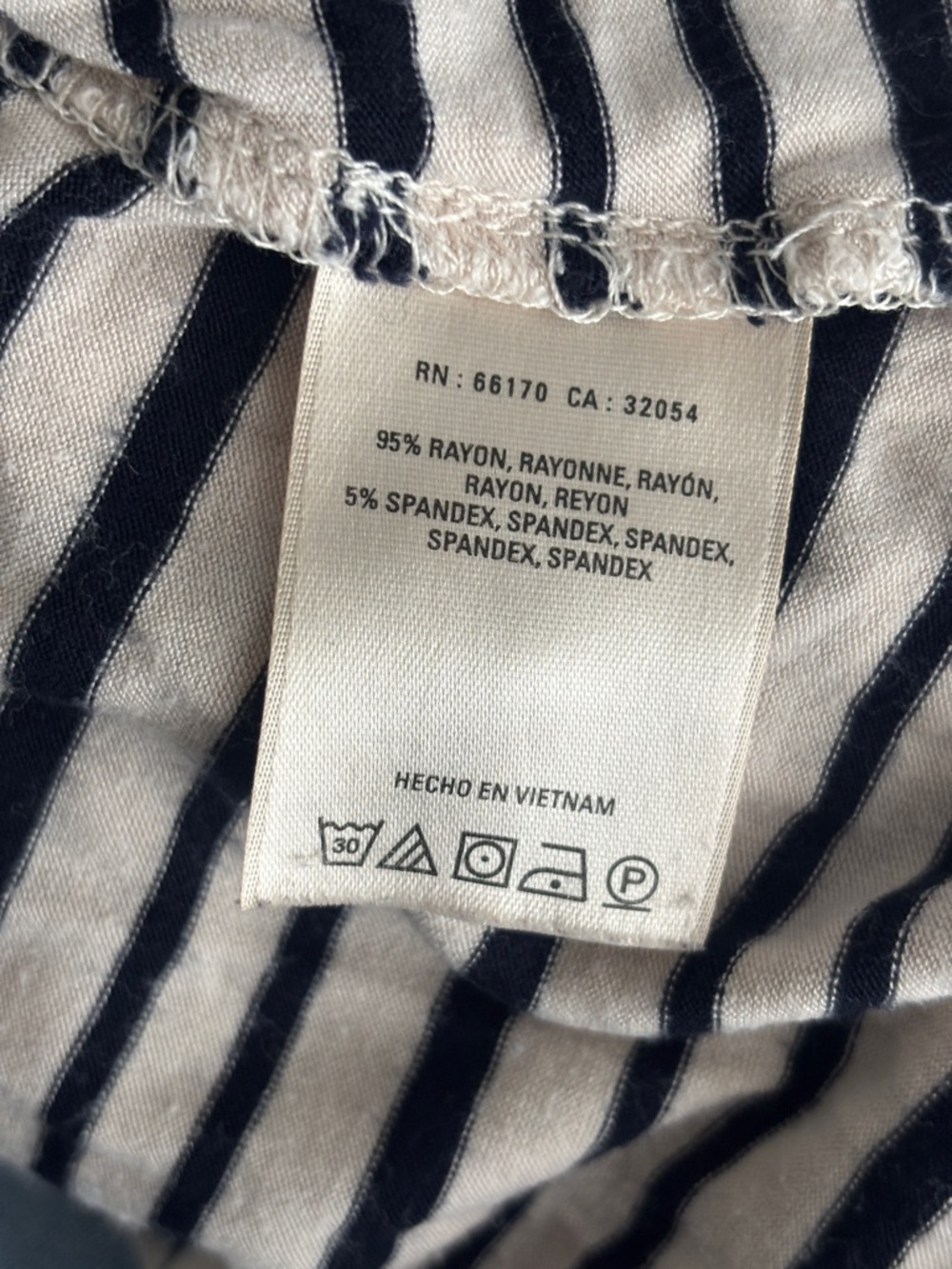 Maeve | Black & Cream Striped Maxi Skirt | Rayon Blend Boho Flowy | Size X-Small - Picture 5 of 6
